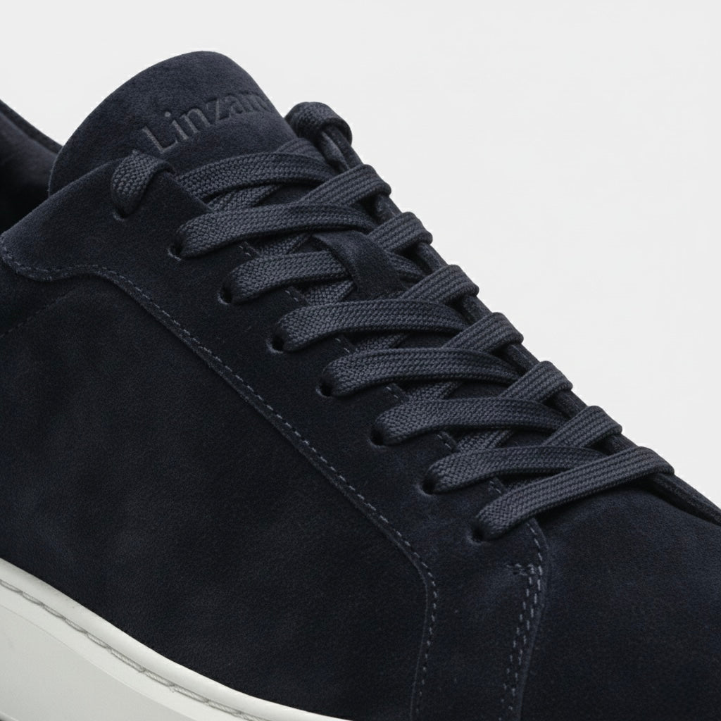 Linzaro Sneaker en Suède Premium – Bleu Marine
