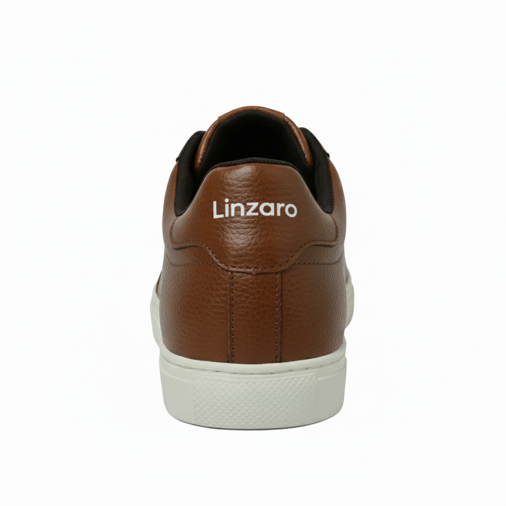 Linzaro Sneaker en Cuir Grainé – Marron