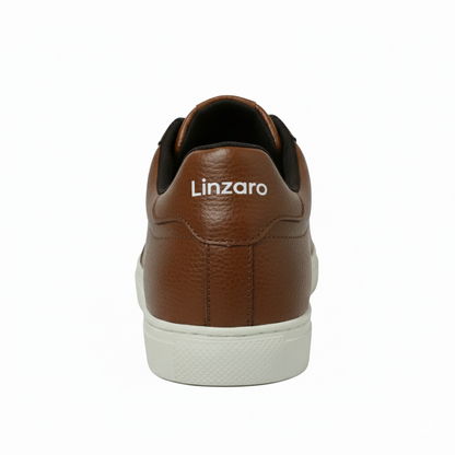 Linzaro Sneaker en Cuir Grainé – Marron