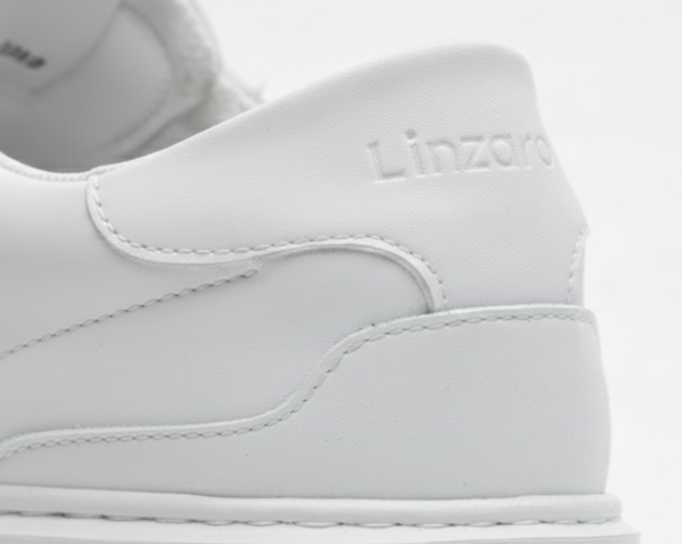 Linzaro Sneaker en Cuir Pleine Fleur – Blanc