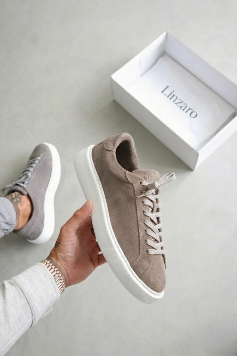 Linzaro Sneaker en Suède Premium – Beige