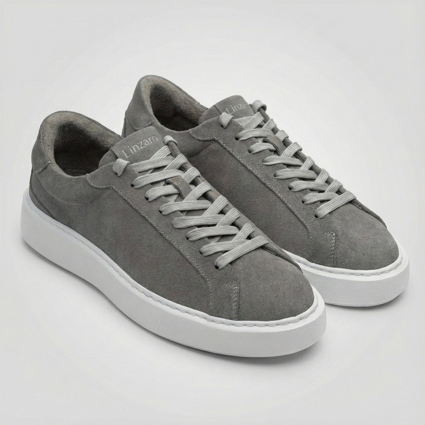 Linzaro Sneaker en Suède Premium – Gris Foncé