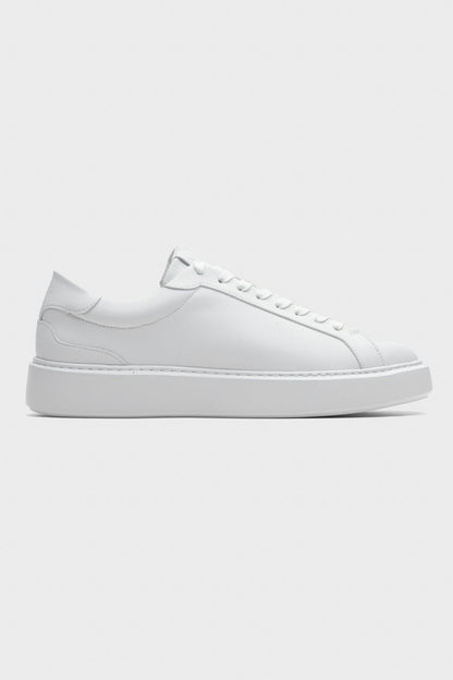 Linzaro Sneaker en Cuir Pleine Fleur – Blanc